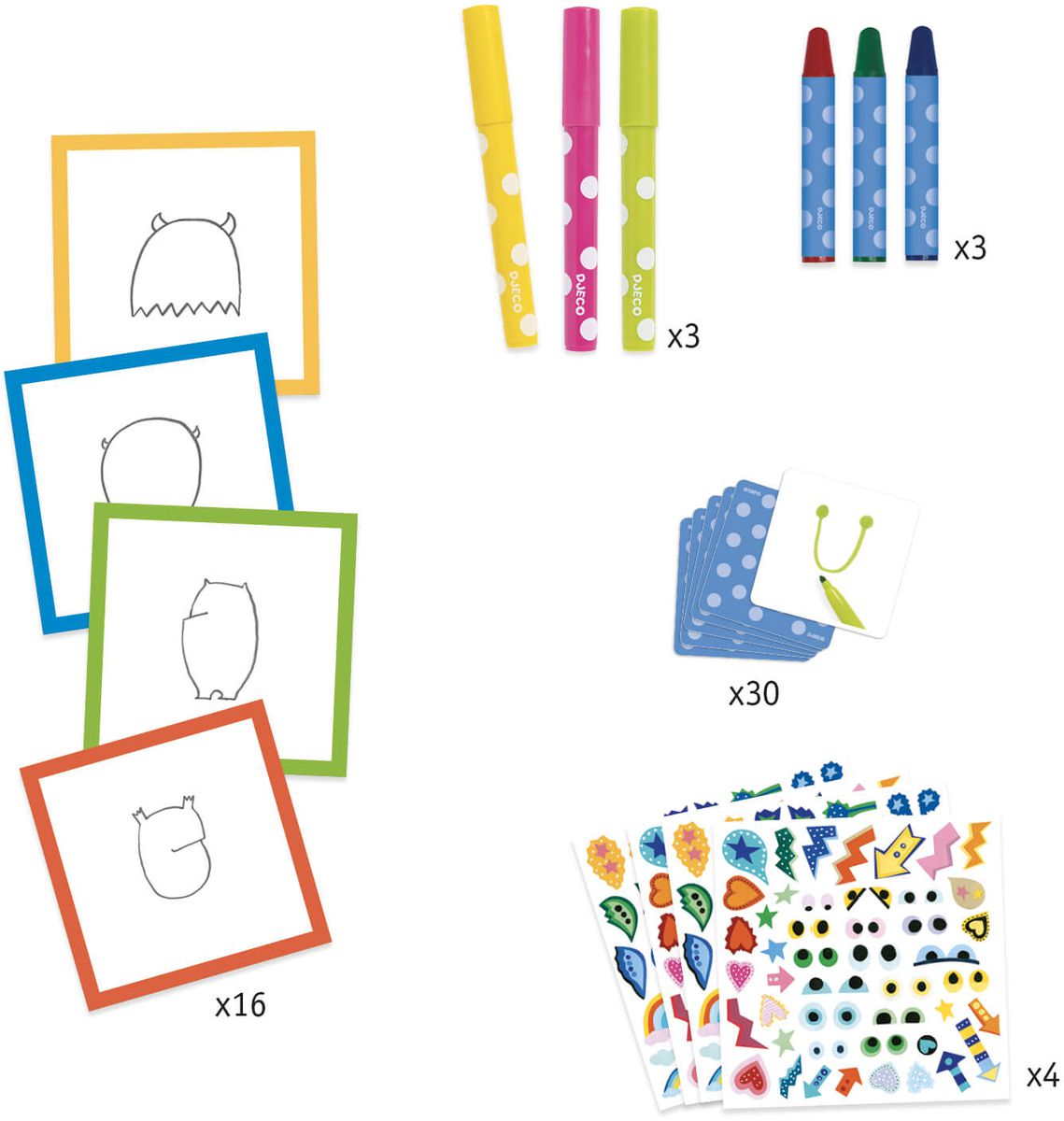 DIBUJOS PARA COLOREAR LOS MINI MONSTRUOS DJECO 2 DIBUJOS PARA COLOREAR MINI MONSTRUOS