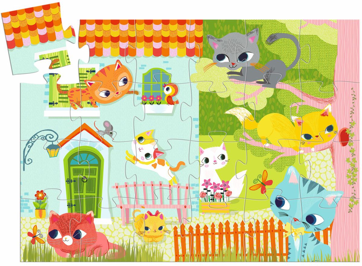 Puzzle silueta pachat y sus amigos 24 pzas 2 Djeco
