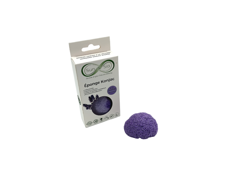 esponja konjac Esponja de Konjac con lavanda
