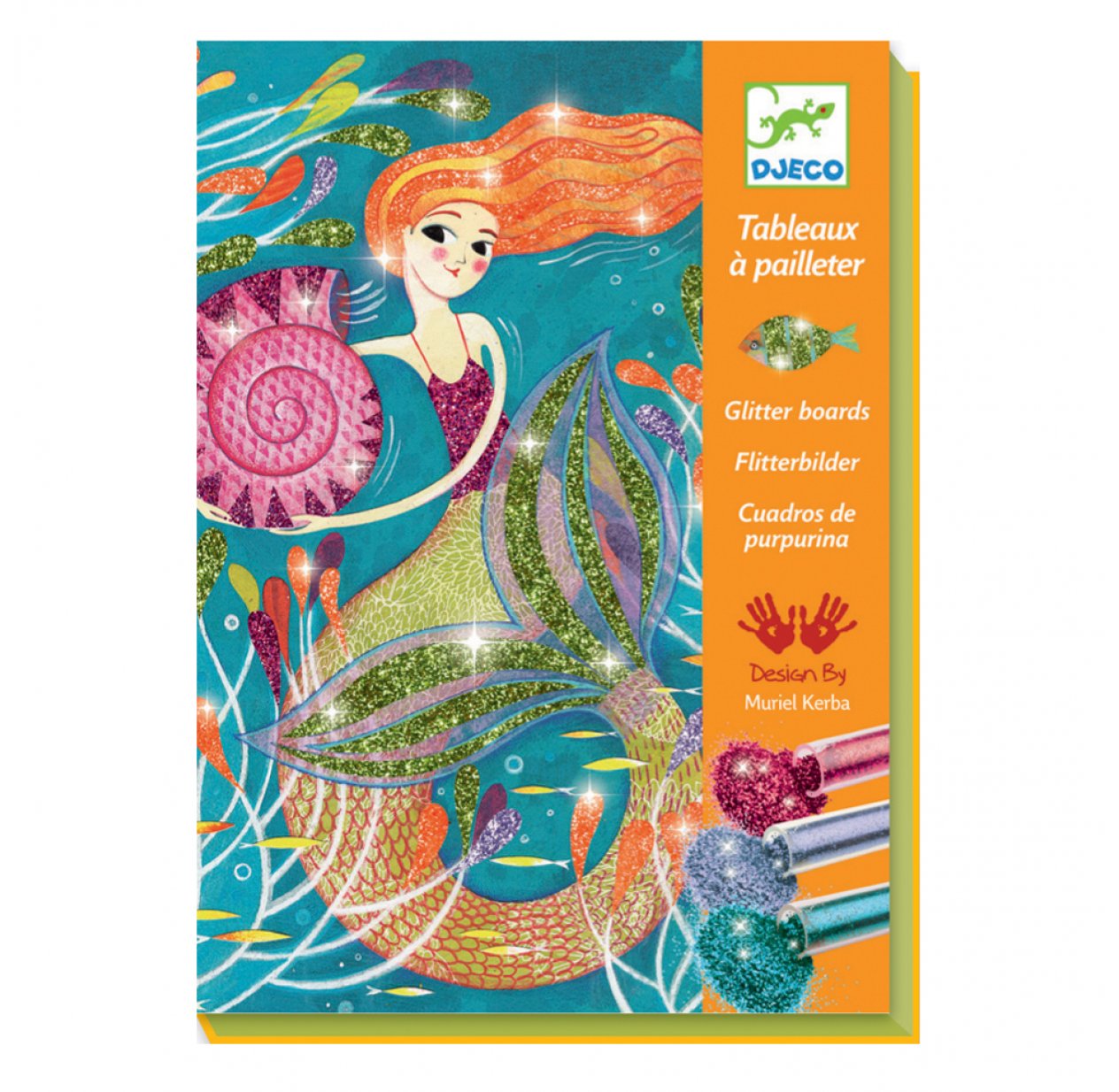 CUADRO DE PURPURINA SIRENAS Cuadro de purpurinas sirenas