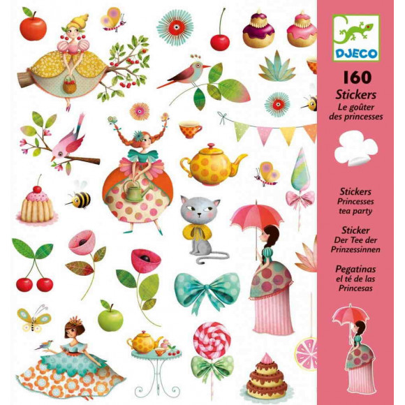 PEGATINAS EL TÉ DE LAS PRINCESAS Pegatinas El Té de las Princesas
