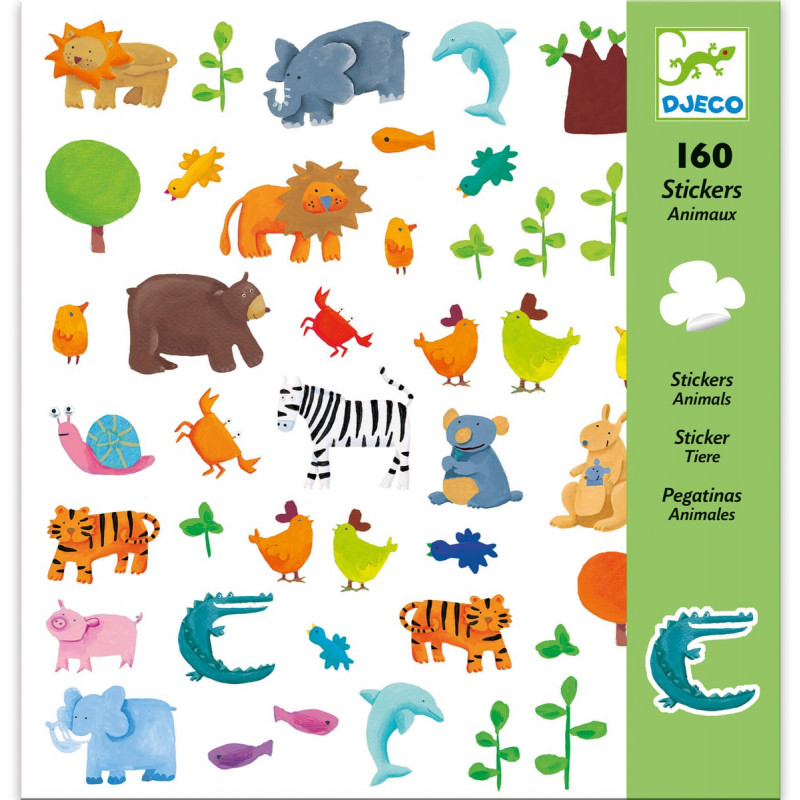 PEGATINAS ANIMALES Pegatinas animales djeco