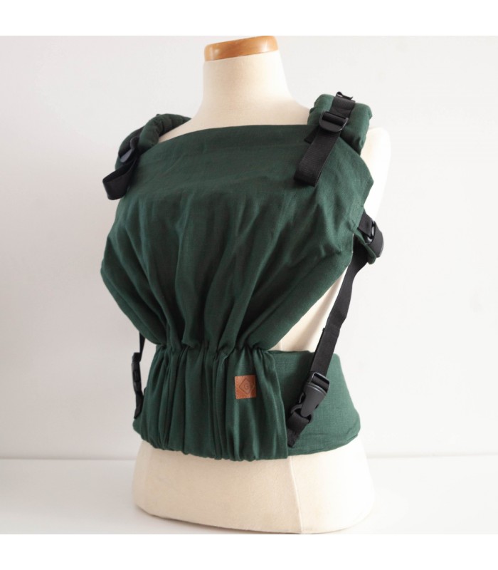 mochila-gustine-verde-militar-lino Mochila porteo lino verde gustine