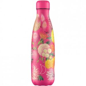 Botella chilly´s pompón floral rosa 500ML