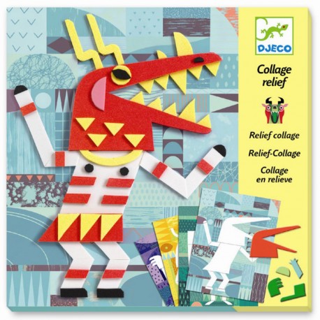 COLLAGE EN RELIEVE GALERÍA DE MONSTRUOS Collage en relieve galería de monstruos