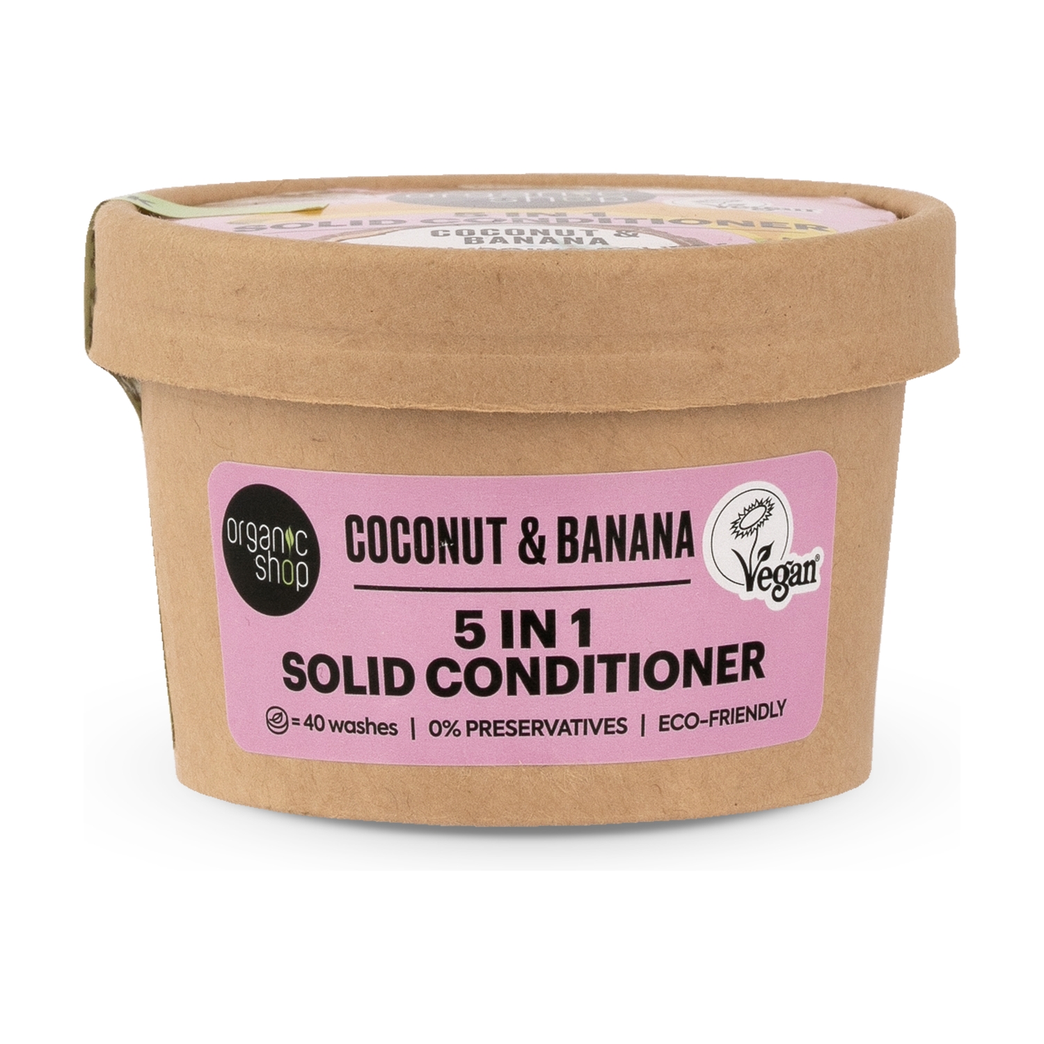Acondicionador sólido 5 en 1 plátano y coco Acondicionador sólido 5 en 1 plátano y coco