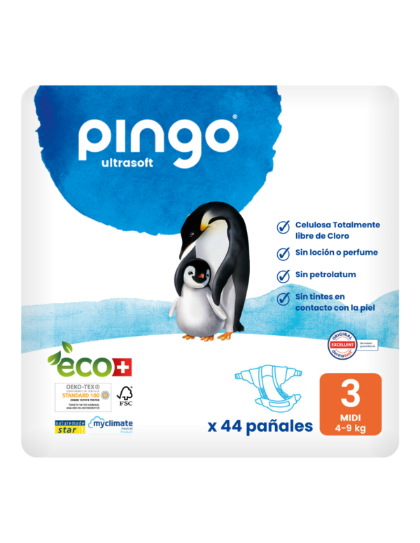 Pañales Ecológicos Pingo T3 44uds