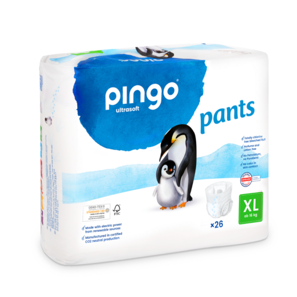 Pañales-Braguitas Ecológicos Pingo T-XL 26UDS