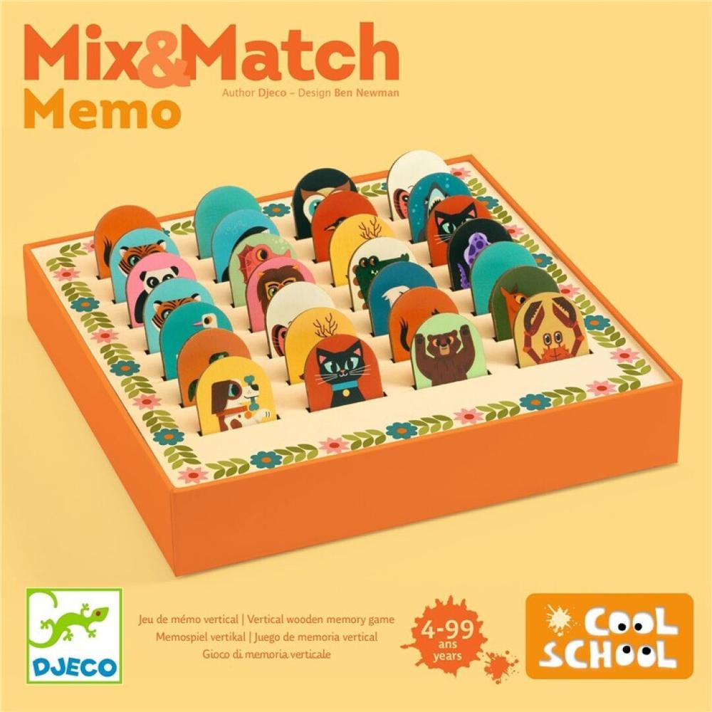 Memo Mix&Match Djeco Juego de Memoria Memo Mix&Match Djeco juego de memoria vertical con animales