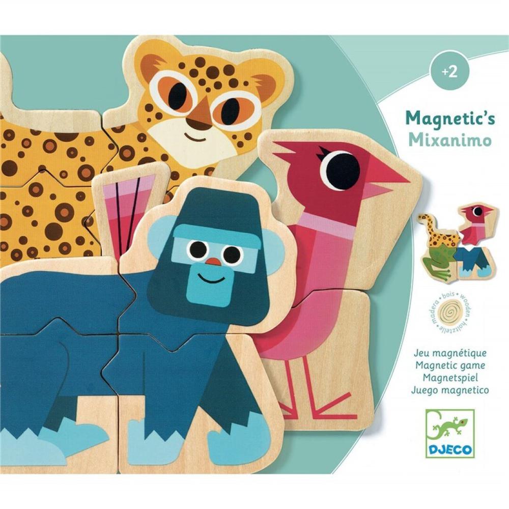 Magnéticos Mixanimo Djeco 24 Piezas Magnéticos Mixanimo Djeco con 24 piezas de animales de madera