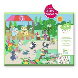 Pegatinas Charanga Djeco reutilizables con escenarios musicales