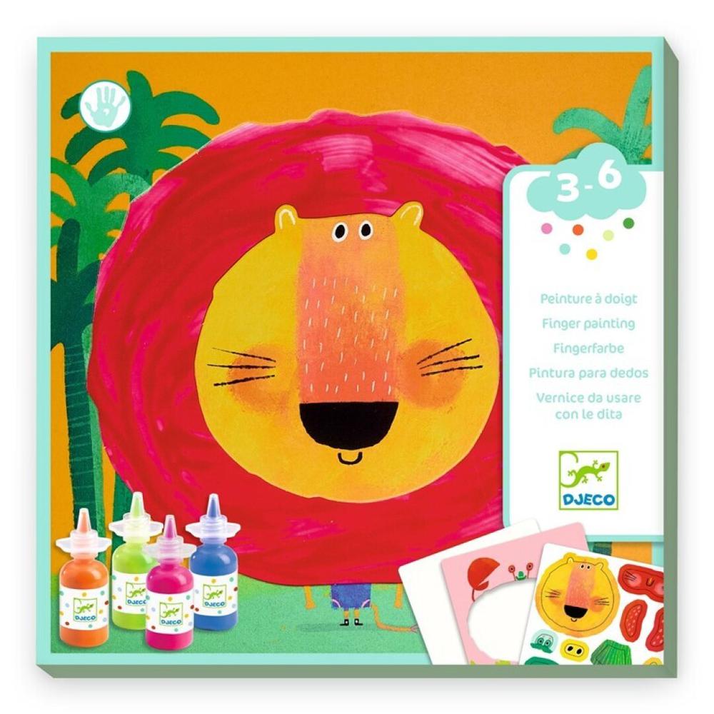 Pintura de Dedos Djeco – Animales Locos Pintura de dedos Djeco Animales Locos con pinturas y pegatinas