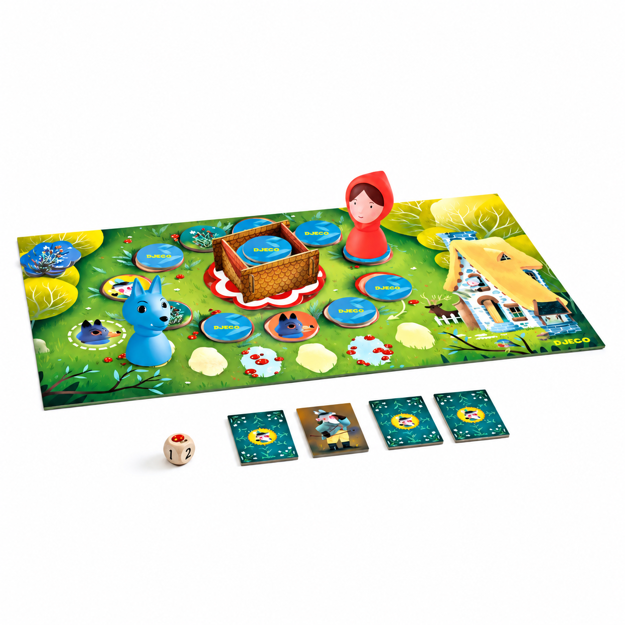 Contenido Juego Redwoods Djeco Contenido del Juego Redwoods Djeco con tablero, figuras, dado y fichas