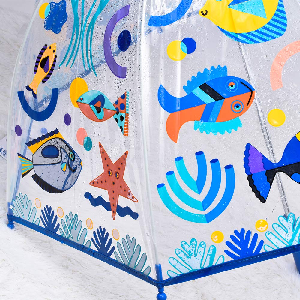 Detalle Peces Paraguas Djeco Ilustraciones de peces del Paraguas Mágico Djeco