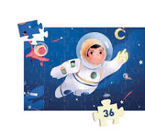 Puzzle Astronauta Djeco Completo Puzzle Astronauta Djeco de 36 piezas completamente montado