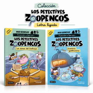 Colección Los Detectives Zoopencos en letra ligada de Mar Benegas